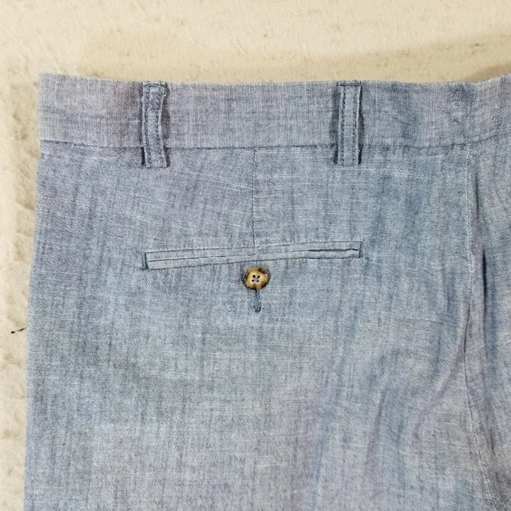 Roundtree & Yorke casuals shorts men's 38x9 blue denim chambray preppy outdoor